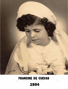 COMMUNIONS ORAN DU PATRONAGE ORAN DE LA JUS SAINT LOUIS  1954 FRANCINE DE CUEVAS